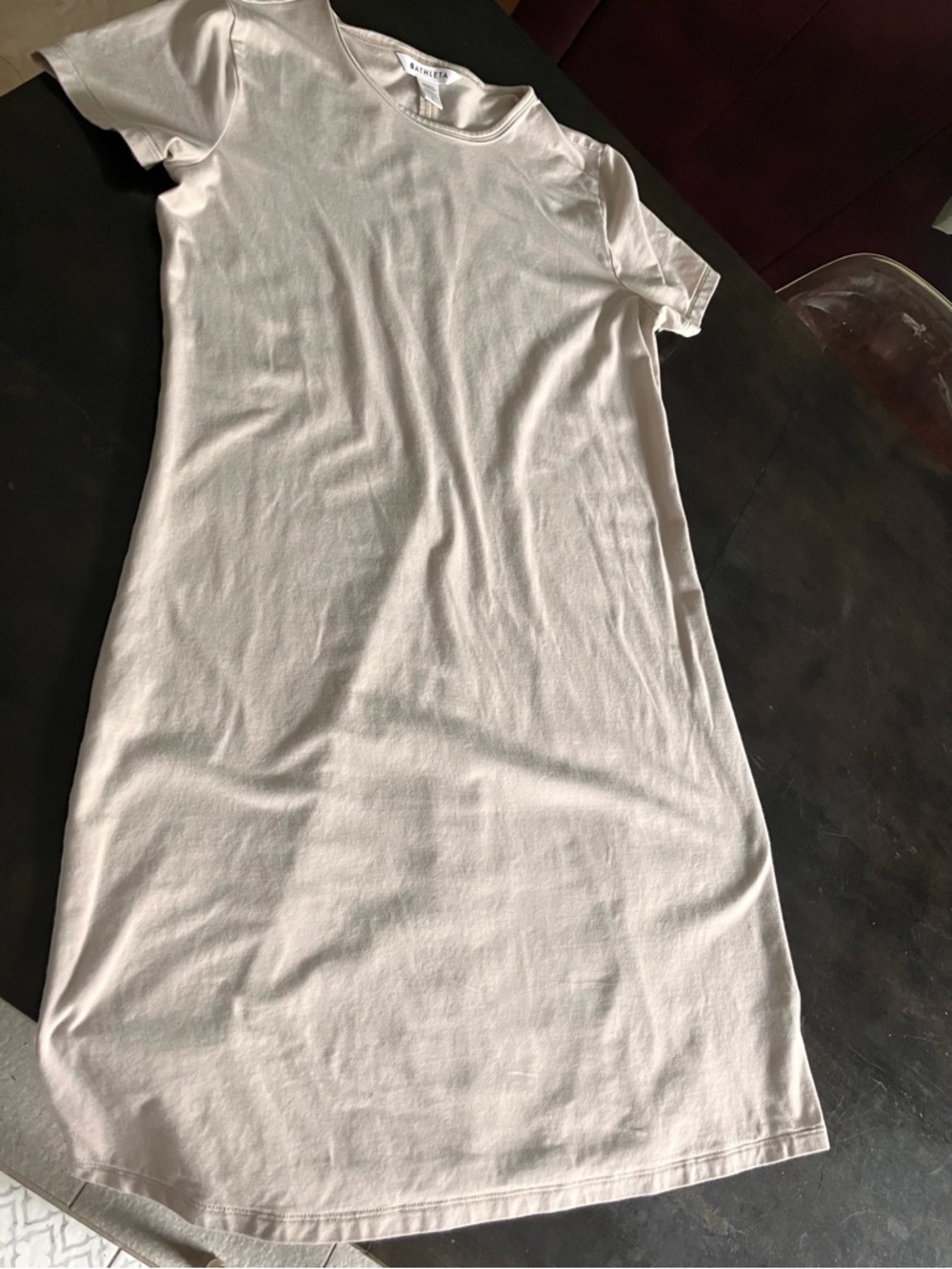 Athleta Neutral Crewneck Short Sleeve Top in Light Beige SP